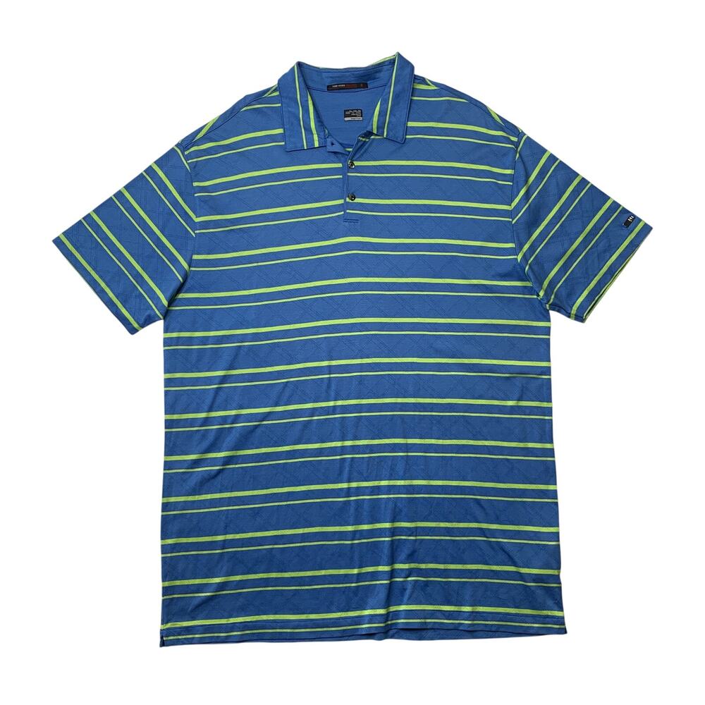 Vintage Tiger Woods Polo Shirt Mens 2XL Astral Lime Collection Fit Dry Nike Golf